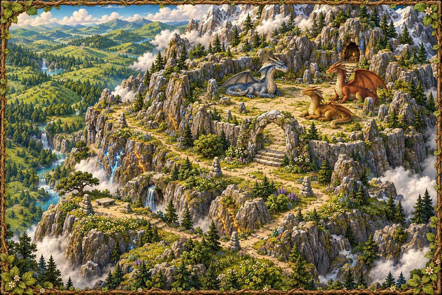 Illustration der Region Drachenberge