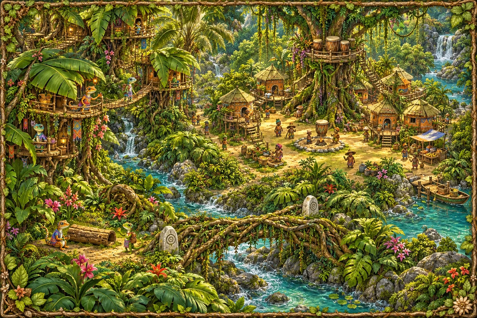 Illustration der Region Smaragd-Dschungel